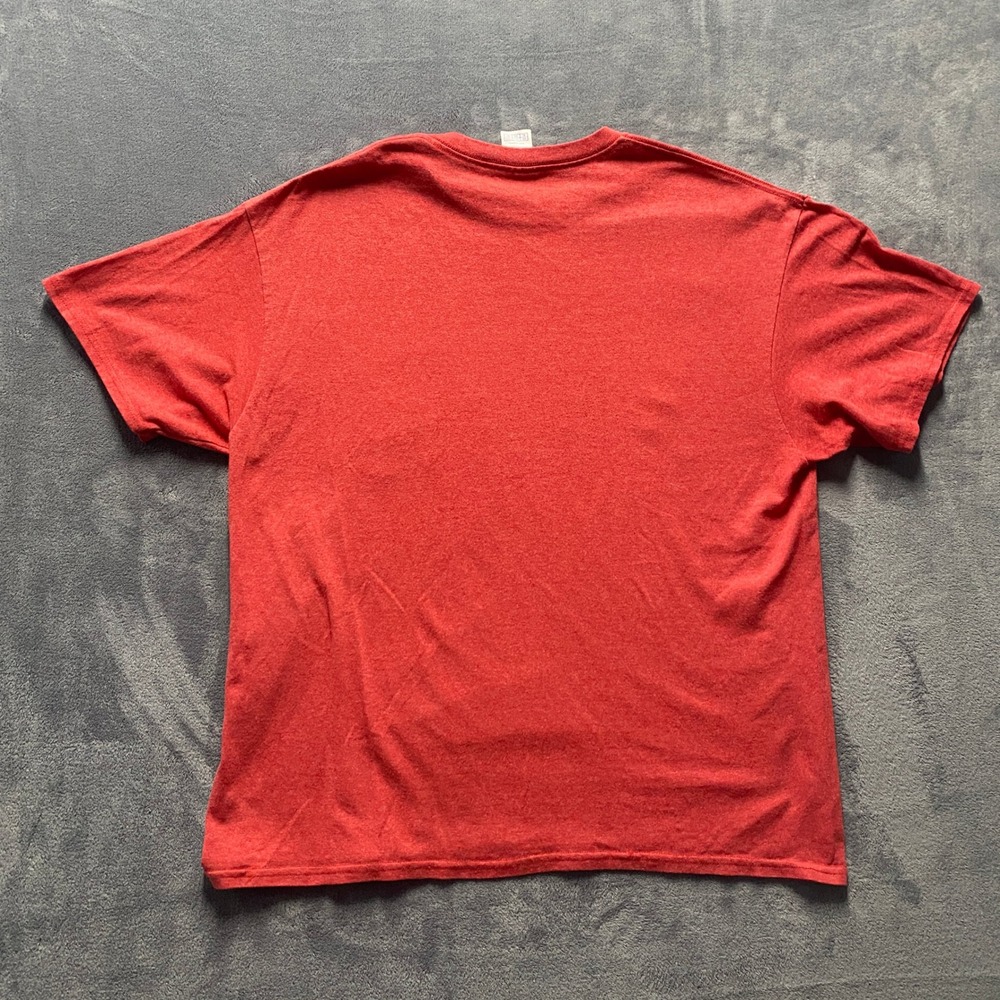 Disney Tshirt Mens XL Mickey Mouse Christmas Holiday Red Heather Ugly Sweater - Picture 2 of 7